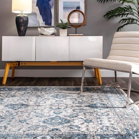 سجادة منطقة NuLOOM Vintage Anaelle، مقاس 10.16 سم × 15.24 سم، أزرق in Saudi Arabia
