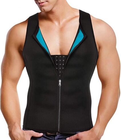 Men Sweat Sauna Vest Body Shaper Waist Trainer Slim Hot Neoprene Sport Fitness Gym Workout Tank Top in Saudi Arabia