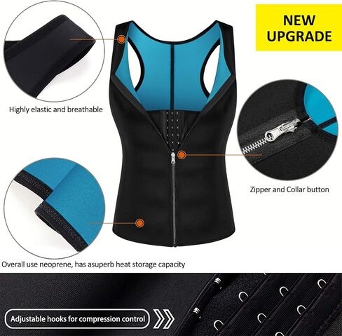 Men Sweat Sauna Vest Body Shaper Waist Trainer Slim Hot Neoprene Sport Fitness Gym Workout Tank Top in Saudi Arabia