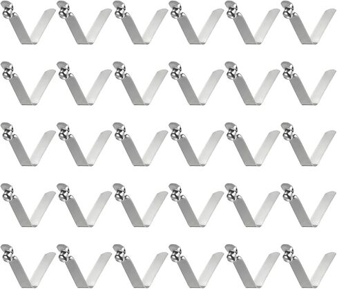 30pcs Single Button Kayak Paddle Snap Spring Clip 9x12x55mm 65Mn Spring Steel V-Shaped Hollow Lift Telescopic Locking Tube Pole Clips for Tent Umbrella Camping in Saudi Arabia