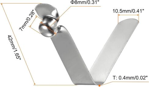 30pcs Single Button Kayak Paddle Snap Spring Clip 9x12x55mm 65Mn Spring Steel V-Shaped Hollow Lift Telescopic Locking Tube Pole Clips for Tent Umbrella Camping in Saudi Arabia
