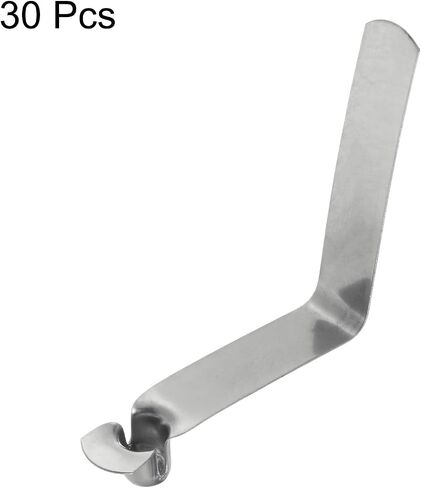 30pcs Single Button Kayak Paddle Snap Spring Clip 9x12x55mm 65Mn Spring Steel V-Shaped Hollow Lift Telescopic Locking Tube Pole Clips for Tent Umbrella Camping in Saudi Arabia