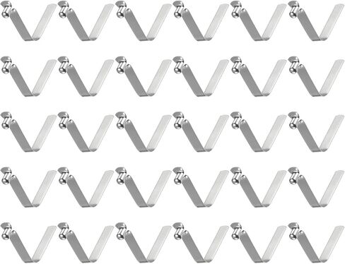 30pcs Single Button Kayak Paddle Snap Spring Clip 9x12x55mm 65Mn Spring Steel V-Shaped Hollow Lift Telescopic Locking Tube Pole Clips for Tent Umbrella Camping in Saudi Arabia