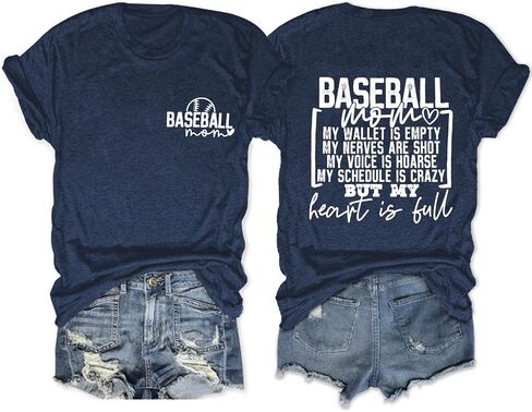 Baseball Mom Shirt for Women Game Day Baseball Graphic T-Shirt Casual Short Sleeve Tee Tops in Saudi Arabia