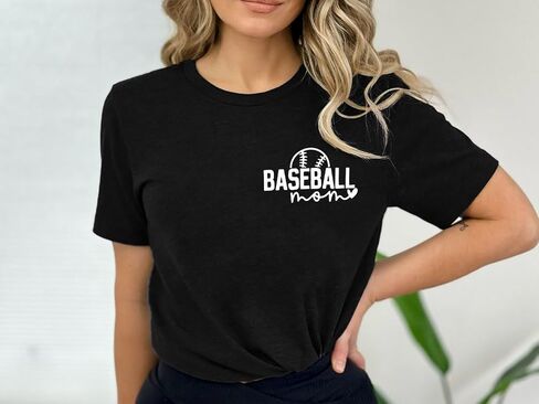 Baseball Mom Shirt for Women Game Day Baseball Graphic T-Shirt Casual Short Sleeve Tee Tops in Saudi Arabia