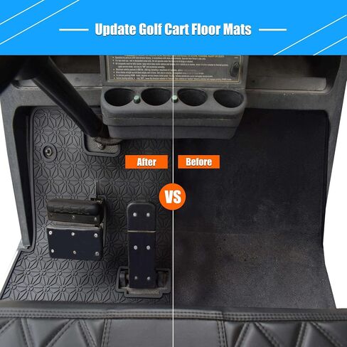 NOKINS Golf Cart Floor Mats for EZGO TXT (1994-up), Express S4 (2012-2020), Valor & Workhorse Golf cart Models,Full Coverage Golf Cart Floor Liner Mat in Saudi Arabia