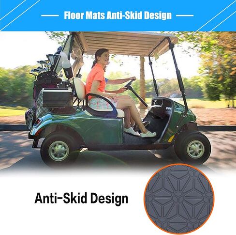 NOKINS Golf Cart Floor Mats for EZGO TXT (1994-up), Express S4 (2012-2020), Valor & Workhorse Golf cart Models,Full Coverage Golf Cart Floor Liner Mat in Saudi Arabia