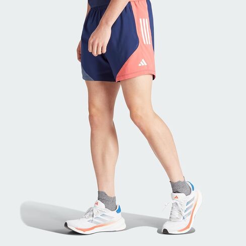 شورت رجالي من adidas Own The Run Base Colorblock، أزرق داكن/حبر Preloved/قرمزي Preloved، مقاس XX-Large in Saudi Arabia