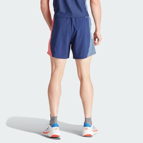 شورت رجالي من adidas Own The Run Base Colorblock، أزرق داكن/حبر Preloved/قرمزي Preloved، مقاس XX-Large in Saudi Arabia