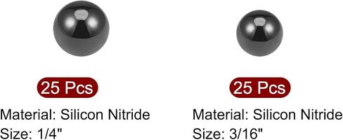 uxcell 1/4", 3/16" Ceramic Bearing Balls, Si3N4 Silicon Nitride Ball G5 Precision 50pcs in Saudi Arabia