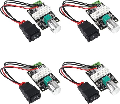 4PCS DC Motor Speed Controller, 6V 12V 24V 28V 3A 80W Adjustable Speed Controller Regulation Switch 1203BB DC Motor Driver Reversing in Saudi Arabia
