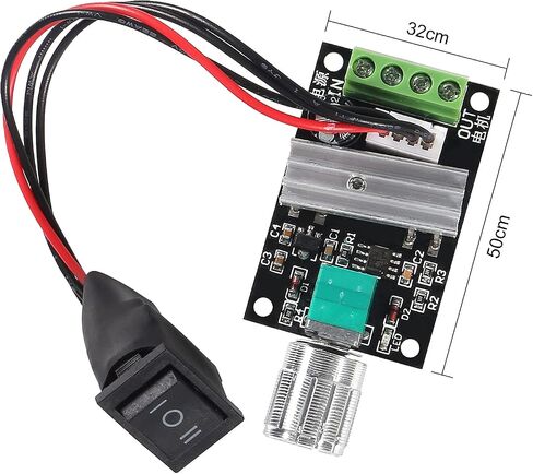 4PCS DC Motor Speed Controller, 6V 12V 24V 28V 3A 80W Adjustable Speed Controller Regulation Switch 1203BB DC Motor Driver Reversing in Saudi Arabia
