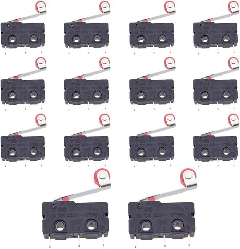 14PCS AC 250V 5A SPDT 1NO 1NC Tacho Micro Switch Tripod Miniature Limit Switch with Roller for Computer Automotive Electronics Communication Equipment Testing Instrument in Saudi Arabia