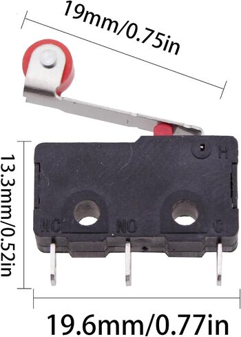14PCS AC 250V 5A SPDT 1NO 1NC Tacho Micro Switch Tripod Miniature Limit Switch with Roller for Computer Automotive Electronics Communication Equipment Testing Instrument in Saudi Arabia