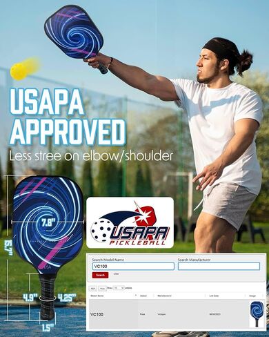 Victoper Pickleball Paddles, USAPA Approved Lightweight Pickleball Rackets Ball Sets, Carbon Fiberglass Surface Pickleball Set of 2 Rackets with 4 Pickleballs Balls and 1 Bag for Men Women Kid in Saudi Arabia