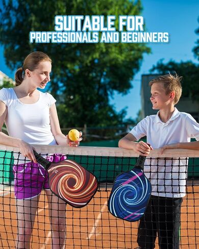 Victoper Pickleball Paddles, USAPA Approved Lightweight Pickleball Rackets Ball Sets, Carbon Fiberglass Surface Pickleball Set of 2 Rackets with 4 Pickleballs Balls and 1 Bag for Men Women Kid in Saudi Arabia