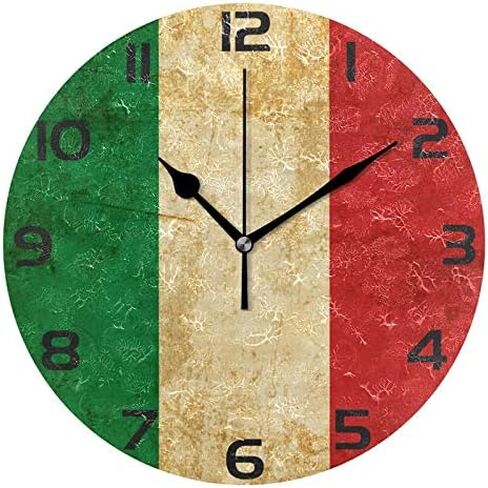 ALAZA Pink Paris with Love Round Wall Clock, Silent Non Ticking Oil Painting Home Office School Decorative Clock Art in Saudi Arabia