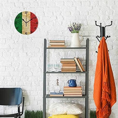 ALAZA Pink Paris with Love Round Wall Clock, Silent Non Ticking Oil Painting Home Office School Decorative Clock Art in Saudi Arabia