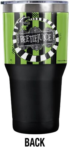 Logovision Beetlejuice Beetle Worm Stainless Steel Tumbler 20 oz Coffee Travel Mug/Cup, Vacuum Insulated & Double Wall with Leakproof Sliding Lid | Great for Hot Drinks and Cold Beverages in Saudi Arabia
