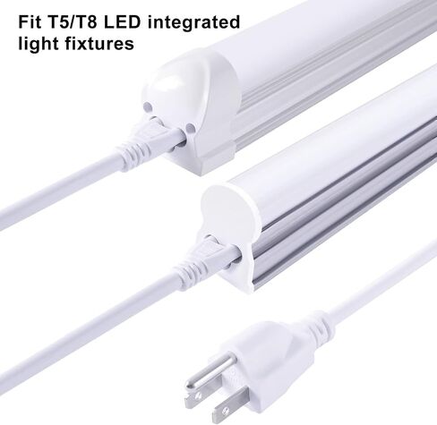 TRLIFE 6FT LED Light Power Cord with On/Off Switch, T5 T8 Power Cord T5 Connector Cord Extension Cord with US Plug for LED T5 T8 Integrated Tube Light Fixtures (2 Pack) in Saudi Arabia