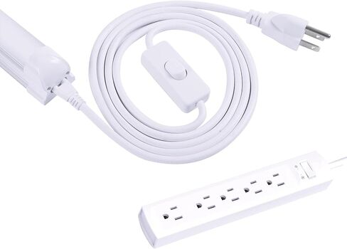 TRLIFE 6FT LED Light Power Cord with On/Off Switch, T5 T8 Power Cord T5 Connector Cord Extension Cord with US Plug for LED T5 T8 Integrated Tube Light Fixtures (2 Pack) in Saudi Arabia