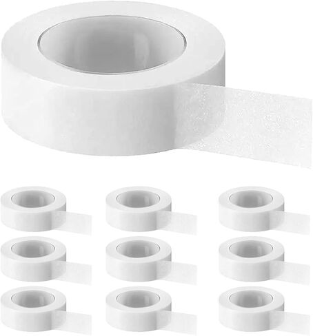 Nicime 10 Rolls 0.5 Inch Breathable Skin Tape, Face Tape Nose Tape, Flexible Stretch Bandages for Wound Injuries Swelling Sports (10Yards/Roll, White) in Kuwait