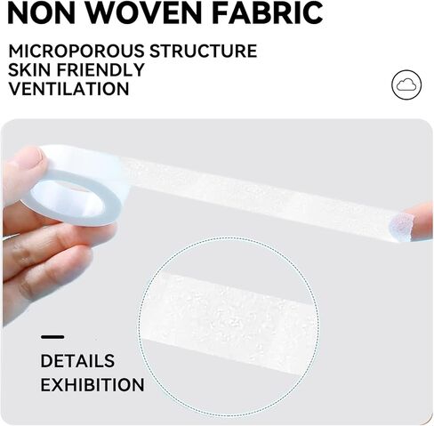 Nicime 10 Rolls 0.5 Inch Breathable Skin Tape, Face Tape Nose Tape, Flexible Stretch Bandages for Wound Injuries Swelling Sports (10Yards/Roll, White) in Kuwait