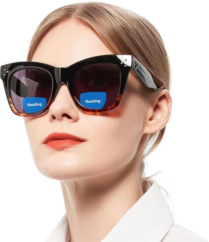 Oversized Bifocal Sunglasses for Women UV Protectin Bifocal Sun Readers for Driving, Vacation, Outdoor in Saudi Arabia