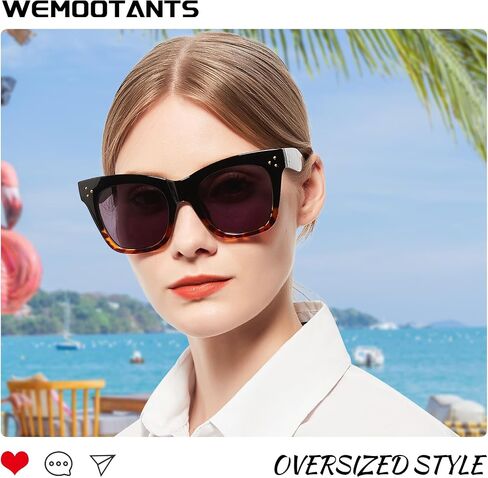 Oversized Bifocal Sunglasses for Women UV Protectin Bifocal Sun Readers for Driving, Vacation, Outdoor in Saudi Arabia