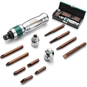 WEIKEISA1/2'' Hand Impact Driver ，13pcs Screw Extractor Set, Hammer Impact Screwdriver, For Removing Damaged, Frozen, Rusted Screws and Fasteners, with Storage Case in Kuwait