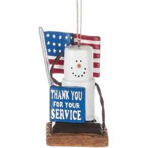 Midwest S'Mores Thank You for Your Service Military Ornament 2.5 Inch Multicolor