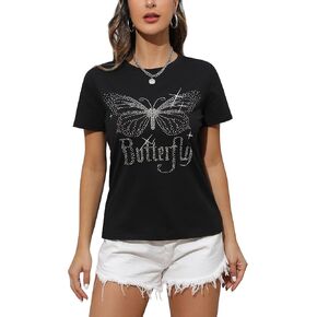 YIJIU Womens Graphic T Shirts Summer Short Sleeve Crew Neck Tee Fashion Casual Loose Basic Tops