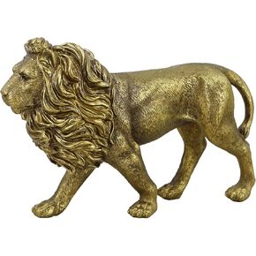 10-inch Antique Realistic Lion Statue Doll Sculpture Collectibles for Lion Lovers Office Home Decor Desk Accessories Decorative Garden Statues Outdoor Decorations
