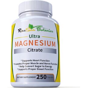 Ultra Magnesium Citrate 250ct Adjustable Dose Formula Easy to Swallow!