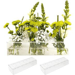 Acrylic Centerpieces for Tables - Acrylic Floral Centerpieces for tables - Acrylic Flower Box - Rectangle Flower Vase - Long Vase -Rectangle Vase - Acrylic Flower Rectangular Vase.