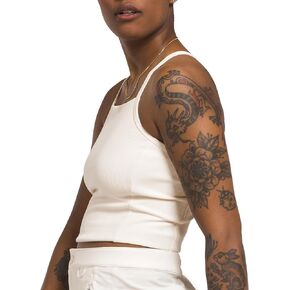 THE NORTH FACE Guide Forward Rib Tanklette Women's Top (US, Alpha, Large, Regular, Regular, Gardenia White)