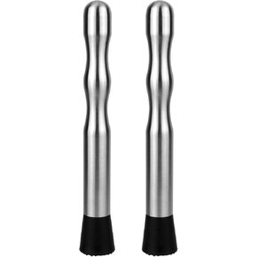 10 Inch Stainless Steel Muddler and Ice Tong Set for Cocktail 2 Pieces Home Bar Tool Bartender Set (Two Muddler) in Saudi Arabia