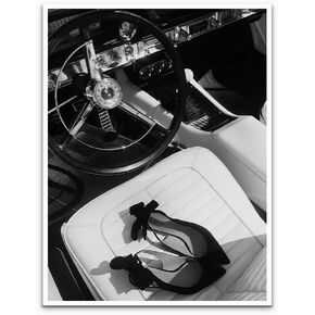 Generic Bar Cart Poster Woman Drinking Wine in Bed Poster Black and White Wall Art Poster Alcohol Wall Art Teen Girl Room Decor Bar Wall Art Feminist Poster preppy Decor 11x14in Frame wall art