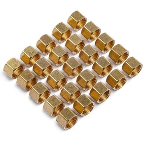LTWFITTING 3/16-Inch Brass Compression Nut,Brass Compression Fitting(Pack of 1500)