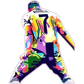 Authntcestore- 7 Celebration | Soccer Player Sticker for Adults & Kids Vinyl Sticker, Vinyl Decal for Window| Car | Motorcycle | Truck | Laptop | Any Smooth Surface | Size: 5"