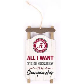 P. Graham Dunn جامعة ألاباما بطولة Crimson Tide 5 × 2.625 زخرفة خشبية للعطلات in Kuwait