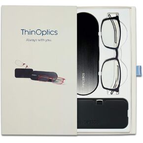 ThinOptics Gift Set | Frontpage Brooklyn + Universal Pod Rectangular Reading Glasses