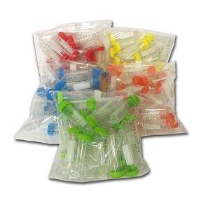 DSC MTC Bio C2751 SpectraTube™ Rainbow Capped Centrifuge Tubes - 15mL & 50mL, Color-Coded, High-Strength, Sterile, RNase/DNase/Pyrogen-Free, Leak-Proof, Ideal for Stem Cell Research and Low