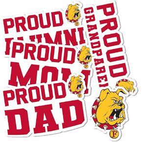 Desert Cactus Ferris State University Stickers Bulldogs Vinyl Decal Laptop Water Bottle Car Scrapbook (Family Full Sheet)