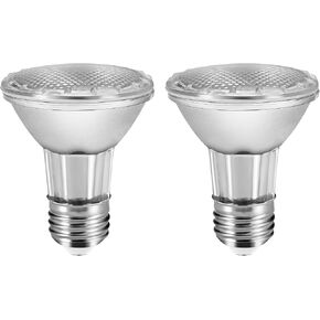PAR20 7W LED Range Hood Light,E26 120V Dimmable Warm White 595lm, Waterproof IP65, Replacement 50W Halogen Cup. Spot Bulbs for Kitchen Appliances, Track Lighting, Outdoor Landscaping 2 Pack