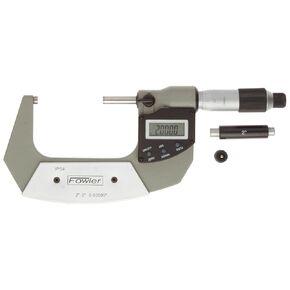 Fowler 54-815-002-2 Xtra Value IP54 Digi-Micrometer, 1-2" Measuring Range, 0.00005"/0.001mm Resolution