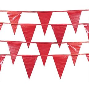 Safety Pennant Flags (Red, 12" x 18" Flag)