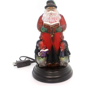 Old World Christmas Caroling Santa Glass Night Light Figurine 529773 New