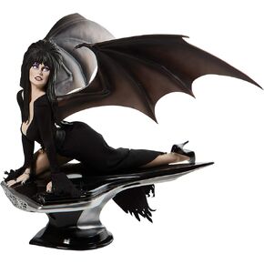 Enesco Elvira Mistress of The Dark Grand Jester Studios Deluxe 1:4 Scale Limited Edition Statue Figurine, 16 inch, Multicolor