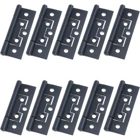 T Tulead Non-Mortise Hinges Iron Furniture Hinges Door Hinges 2.68"x1" Black Box Butt Hinges Pack of 10 with Screws for Cabinet Wardrobe Dresser